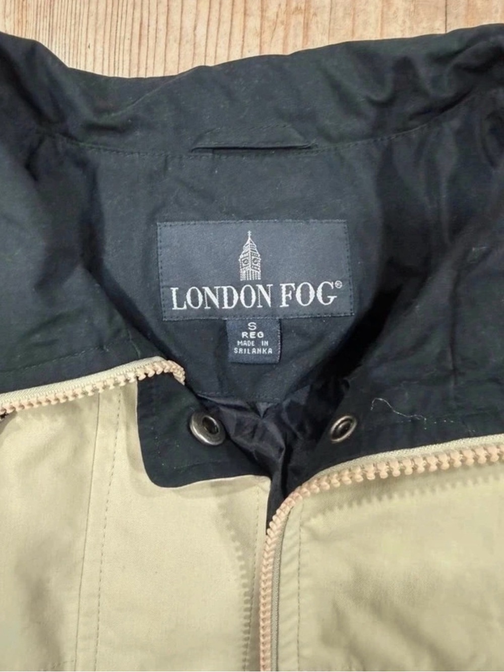 London Fog Beige Utility Jacket with Hood - Picture 4 of 7